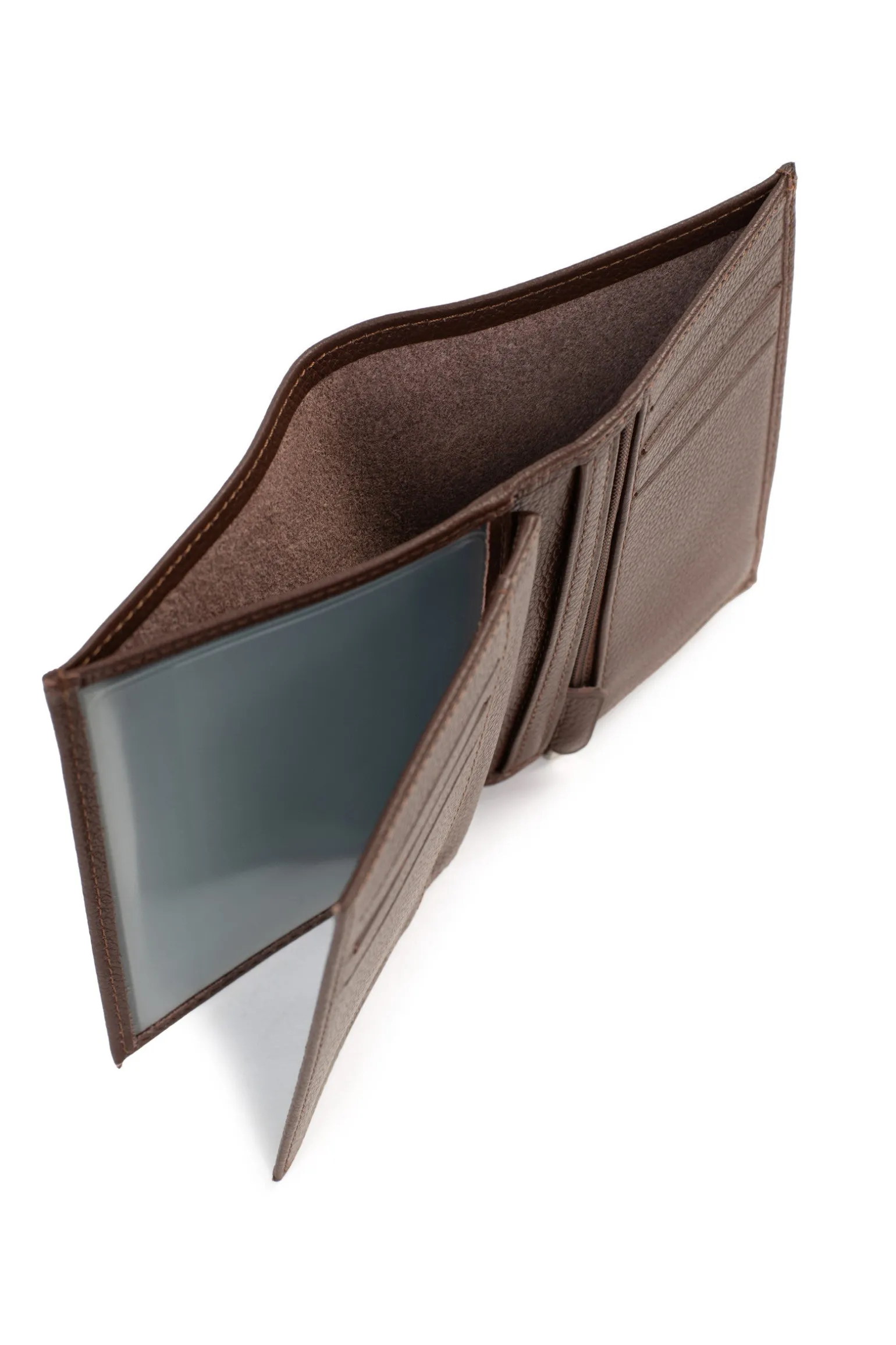 Portefeuille européen - 2 volets - Cuir