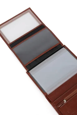 Portefeuille européen - 3 volets - Cuir