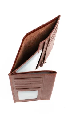 Portefeuille européen - 3 volets - Cuir