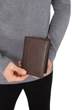 Portefeuille européen - 2 volets - Cuir