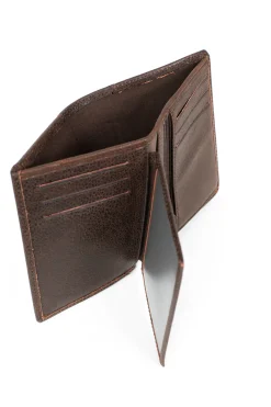 Portefeuille européen - 2 volets - Cuir