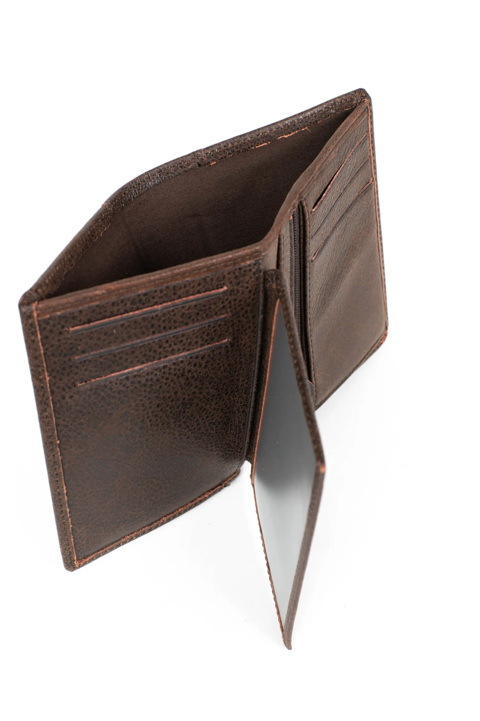 Portefeuille européen - 2 volets - Cuir