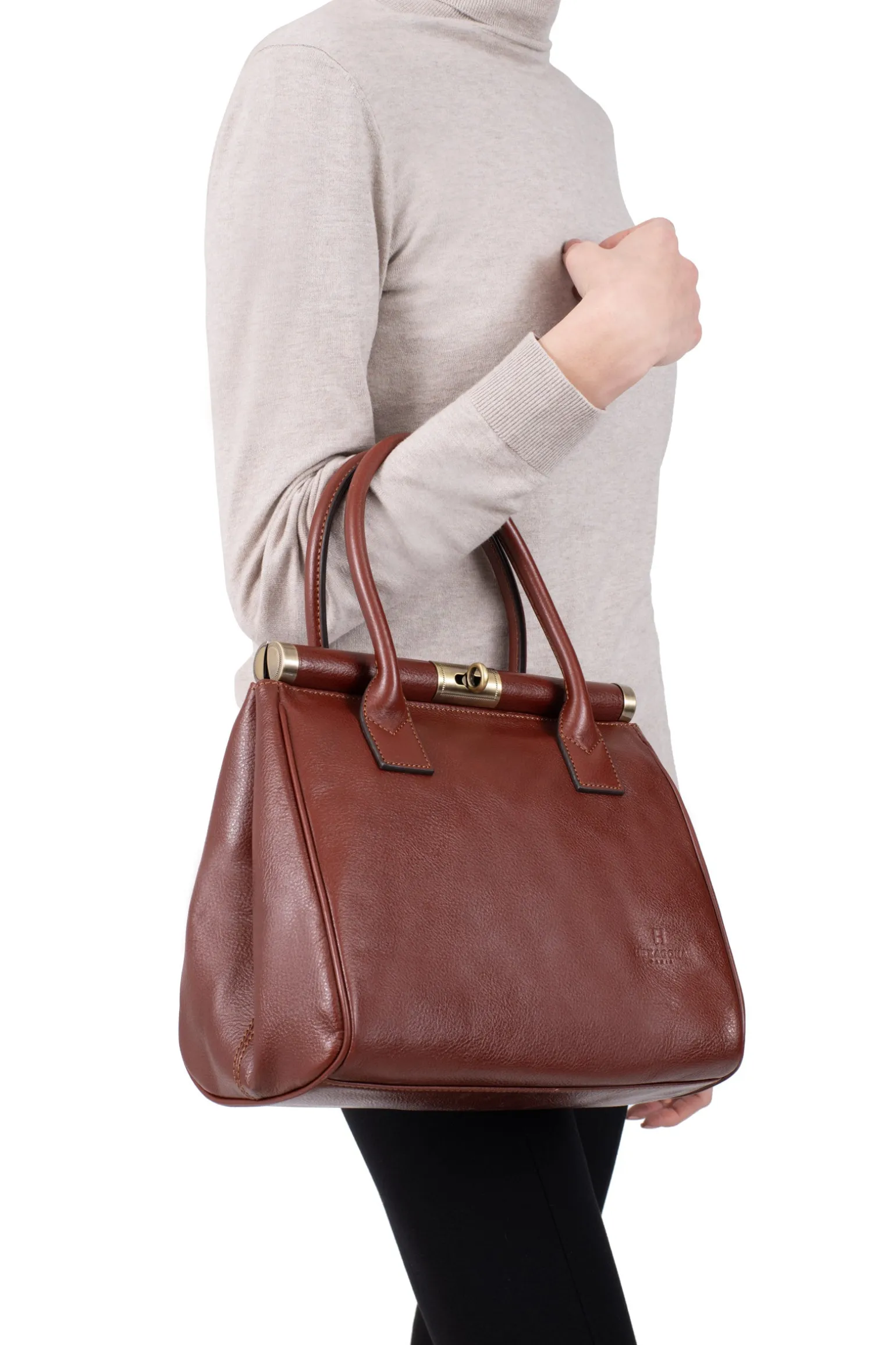 Sac porté main 2 poignées - Cuir